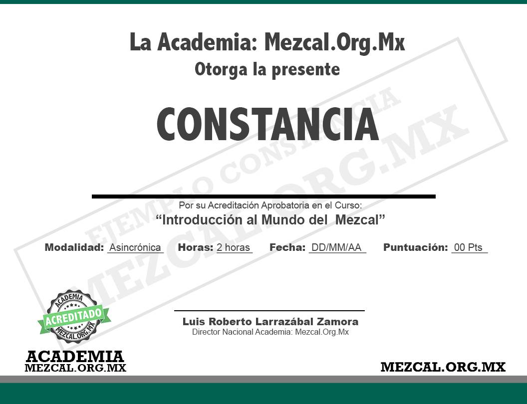 CURSO: INTRODUCCIÓN AL MUNDO DEL MEZCAL.